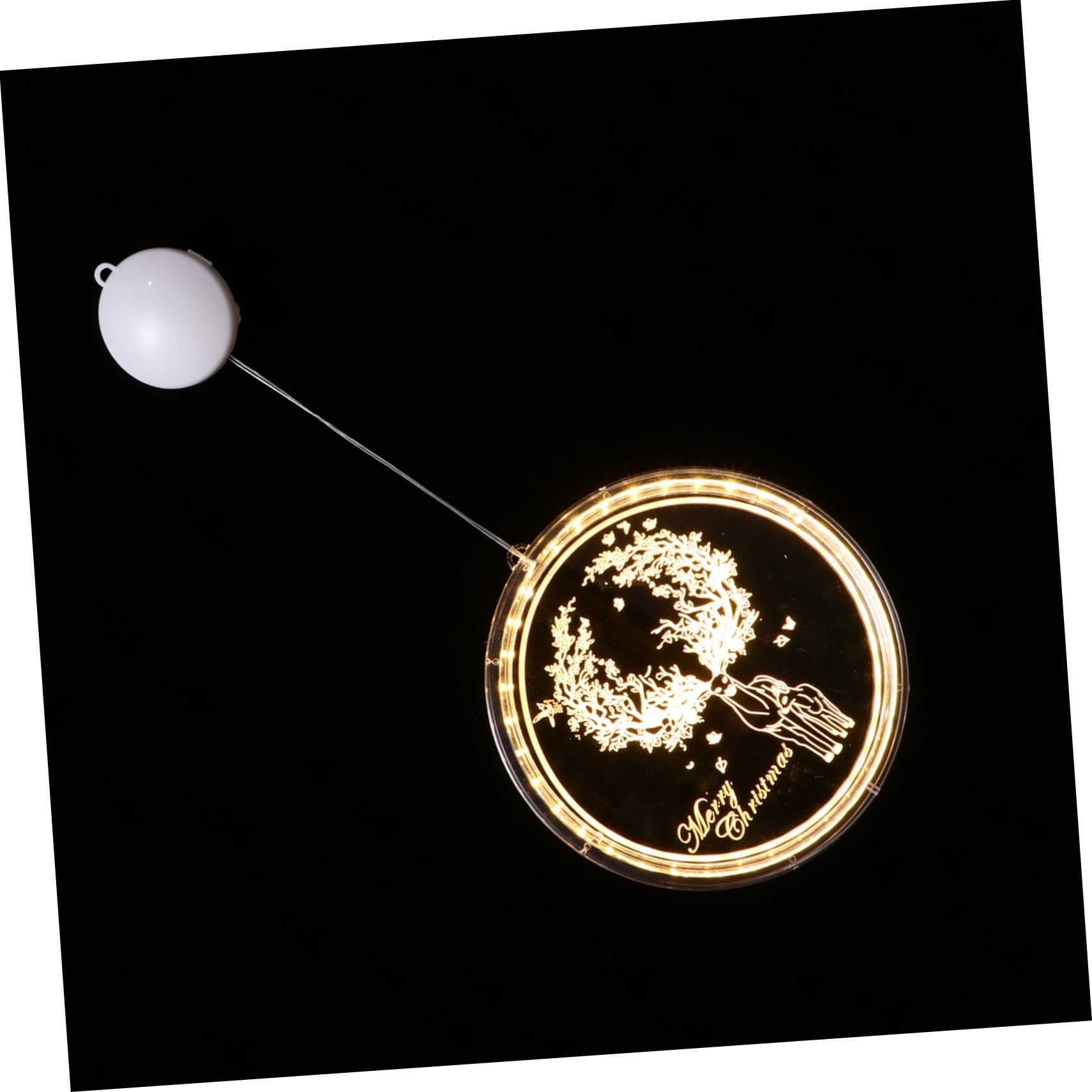 Garneck 1 Pc Suction Cup Light Christmas Lamp Hanging Lamp for Chrismtas Light Ornament White Plastic