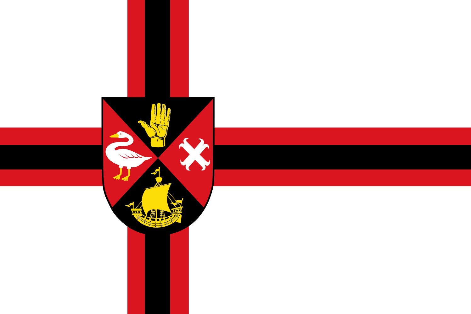 Drapeau IJsselham vlag résistant pour mât ancienne municipalité