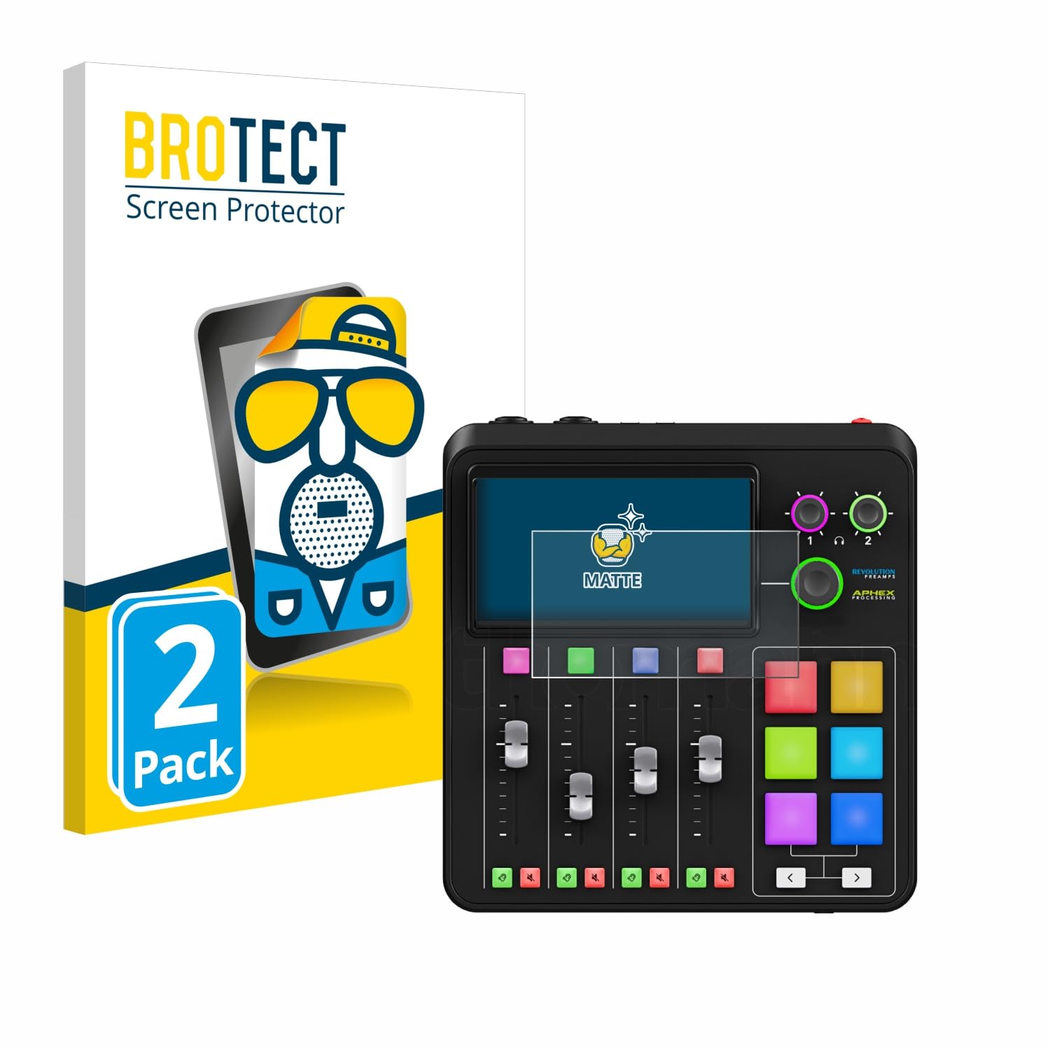 brotect 2-Pack Screen Protector Anti-Glare compatible with Rode Rodecaster Duo Screen Protector Matte, Anti-Fingerprint Protection Film