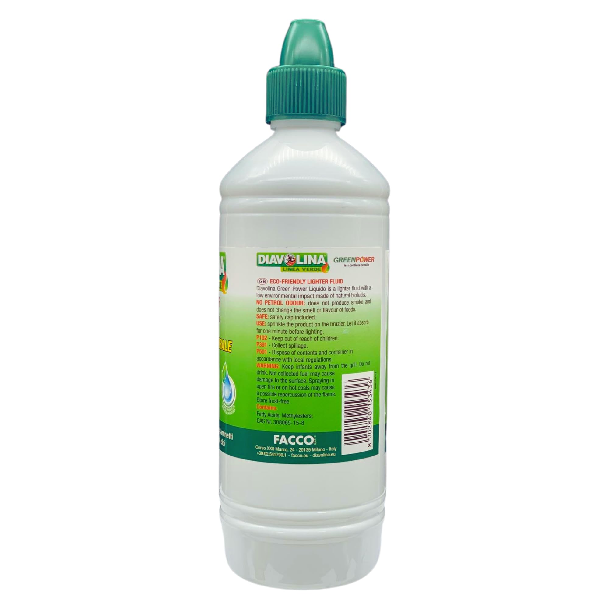 ACCENDIFUOCO NATURALE LIQUIDO 100% VEGETALE, Ideale per Barbecue e Caminetti, Rispetta i sapori dei cibi, 750ml. (4 Unità)