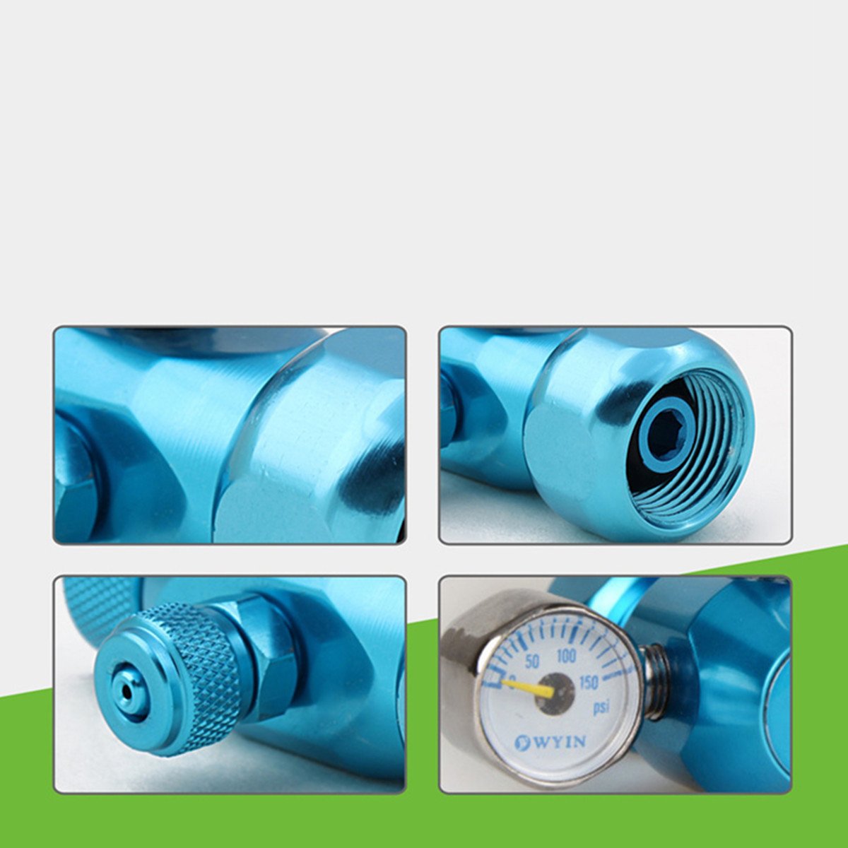 Manómetro regulador de presión de CO2 para Acuario, Color Azul