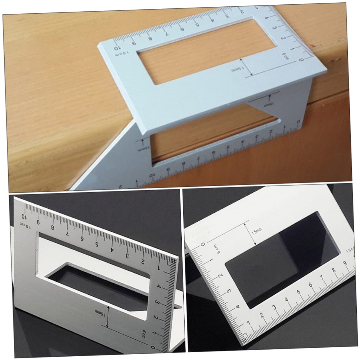 OSALADI 3 Pz Piazza Multifunzionale Tracciatore Di Mitra 3d Squadra Da Carpentiere Livello Angolare Digitale Righello Di Precisione Righello Di Misurazione Quadrato Lega Di Alluminio