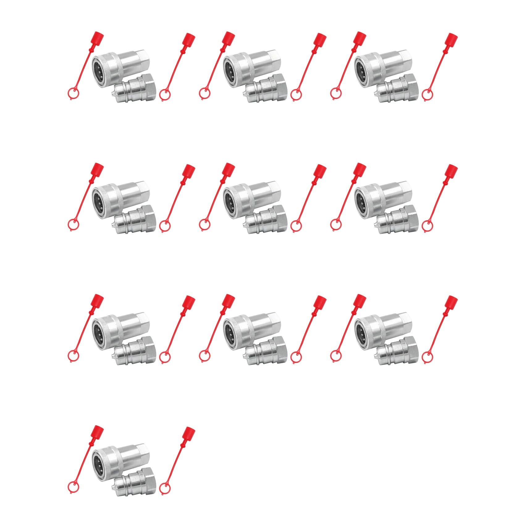 10X Raccordo A Sgancio Rapido ISO7241-A NPT Connettore di Accoppiamento Idraulico Interfaccia di Cambio Rapido da 1/2 Pollice
