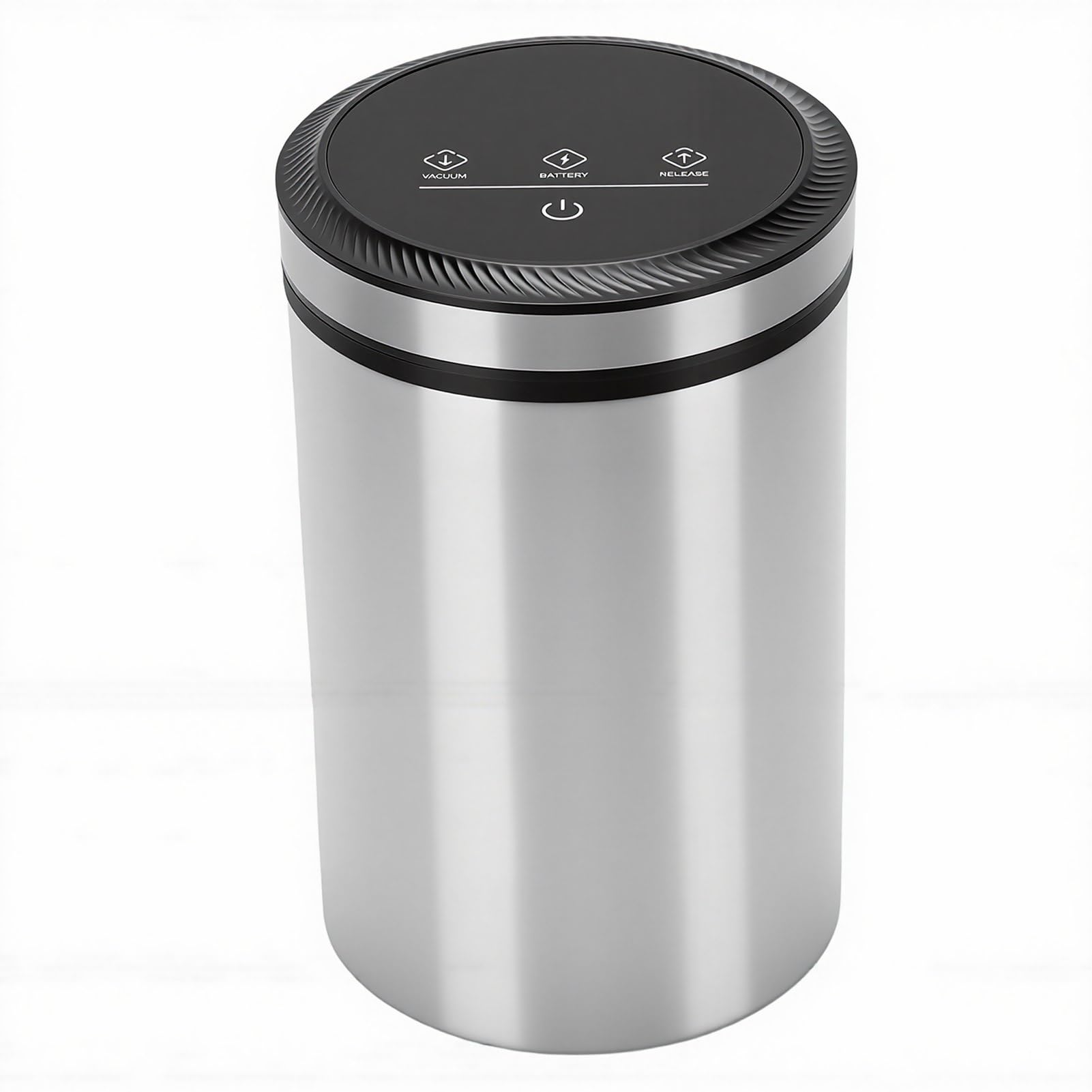 lyrlody Contenitore Automatico per caffè Sottovuoto Contenitore Ermetico per Alimenti in Acciaio Inossidabile 2000mAh per Chicchi di caffè Ricaricabile per Chicchi di Farina Domestica
