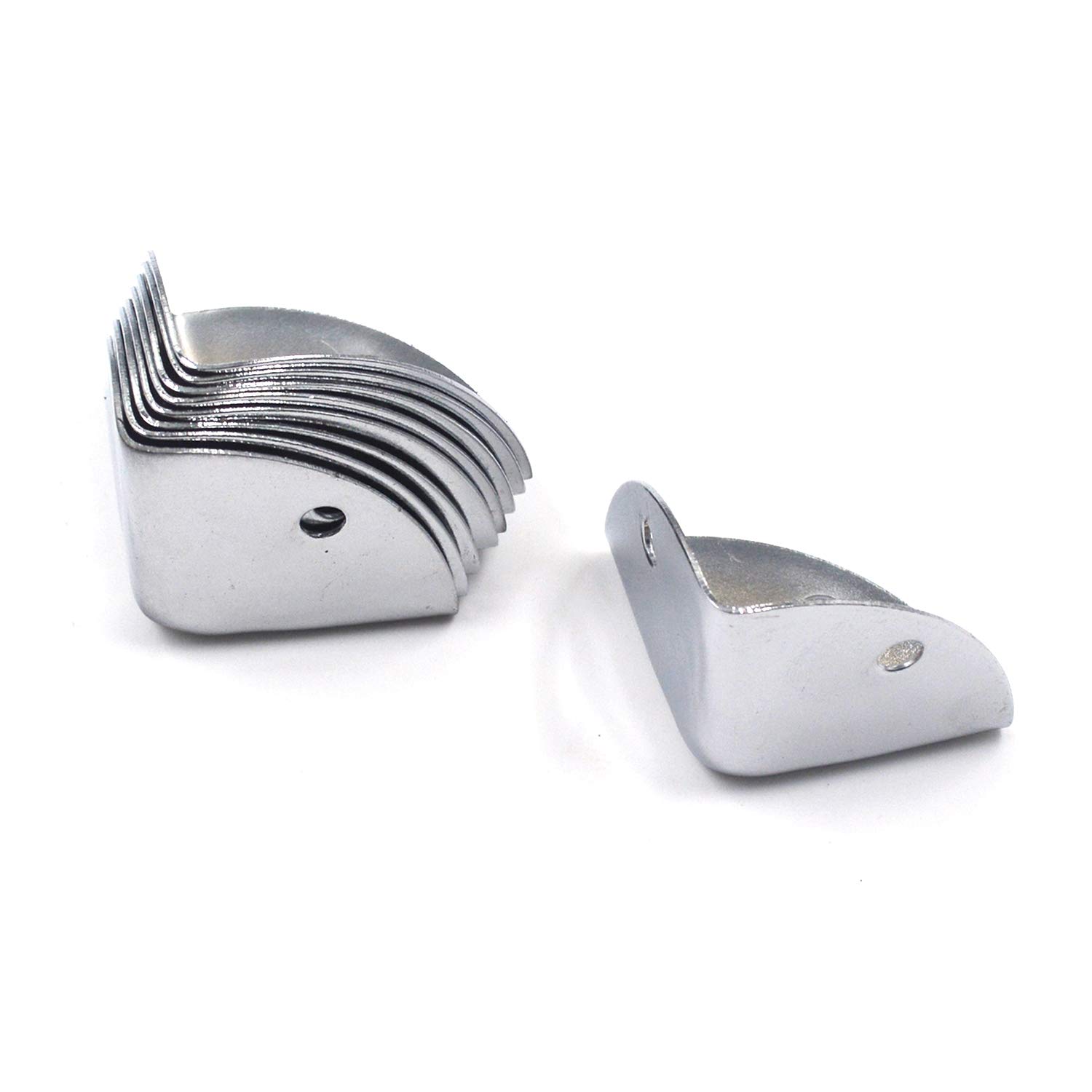 Box Edge Safety Guard Karcy Corner Protector Box Edge Guard Metal Edge Guard Side Length 1.4" Iron Silver with Mounting Hardware Pack of 8