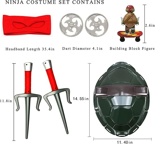Miniatura 3 de Juego de armas COS de superhéroe, disfraz de tortugas, juego de armas COS, regalo de cumpleaños para niños