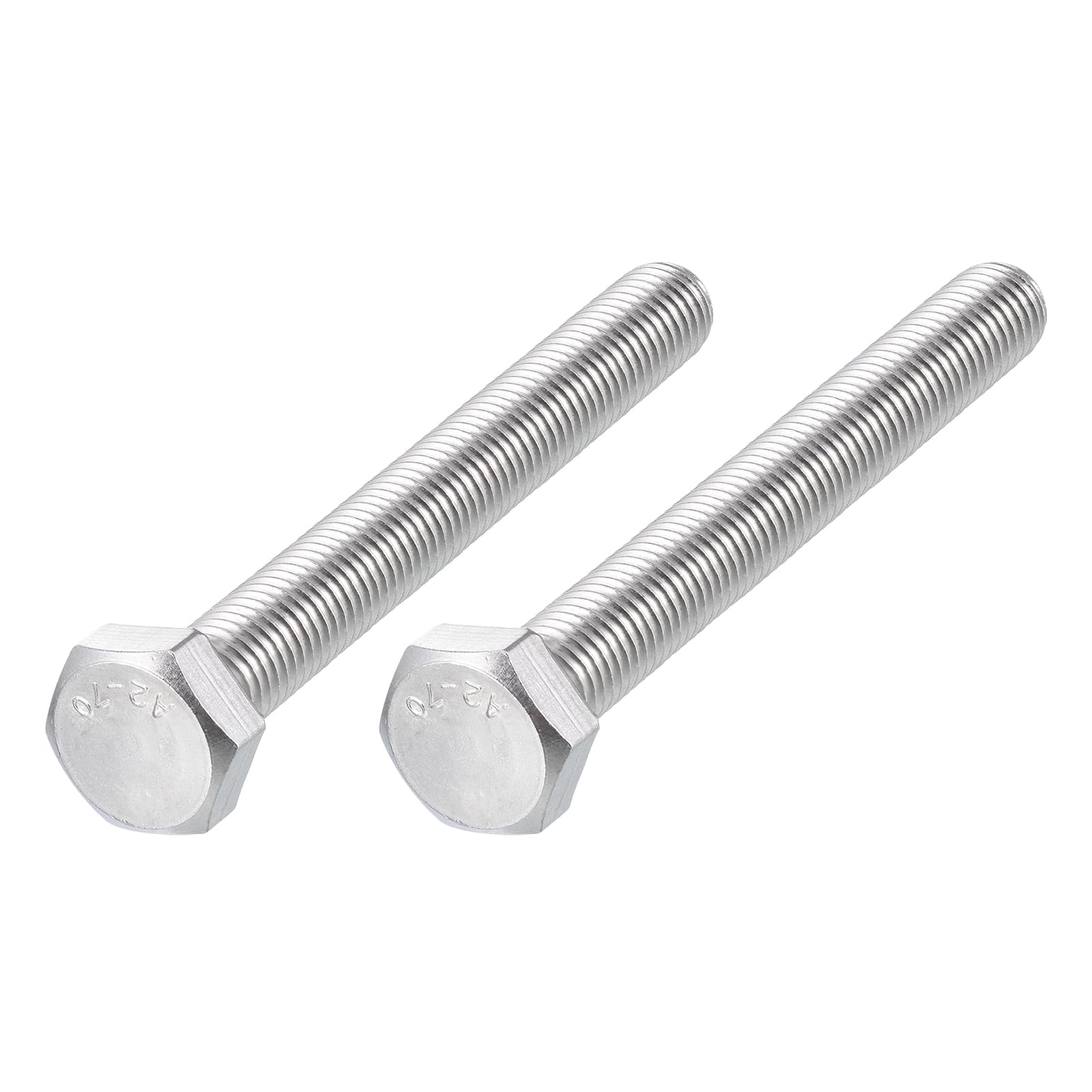 METALLIXITY Hex Bolts (M14-2x120mm) 2Pcs, 304 Stainless Steel Coarse Fully Threaded Hex Head Screw Bolt Machine Screws