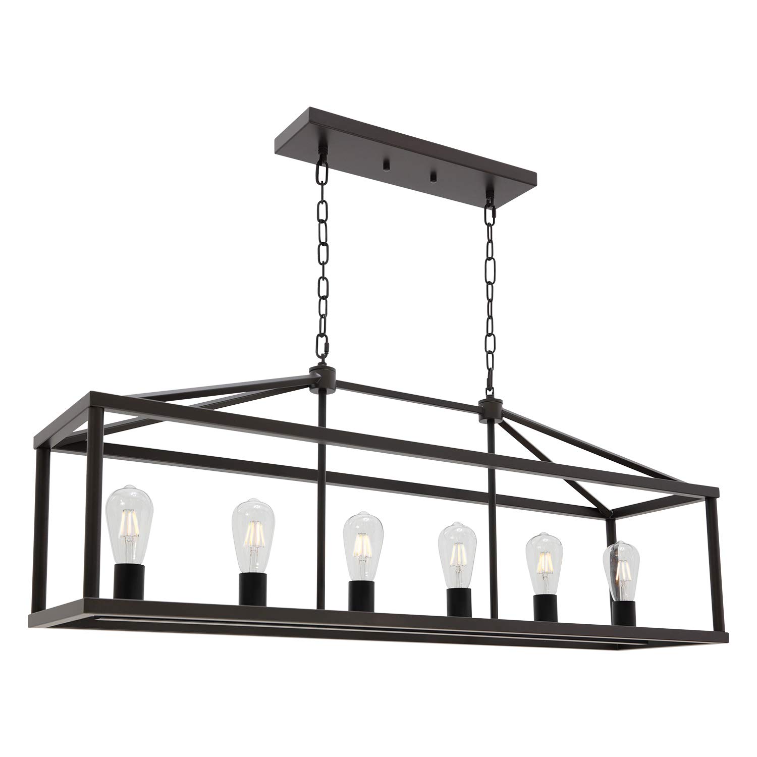 BONLICHT Black Industrial Chandelier - Farmhouse Island Lighting -15 BONLICHT Black Industrial Chandelier - Farmhouse Island Lighting -15