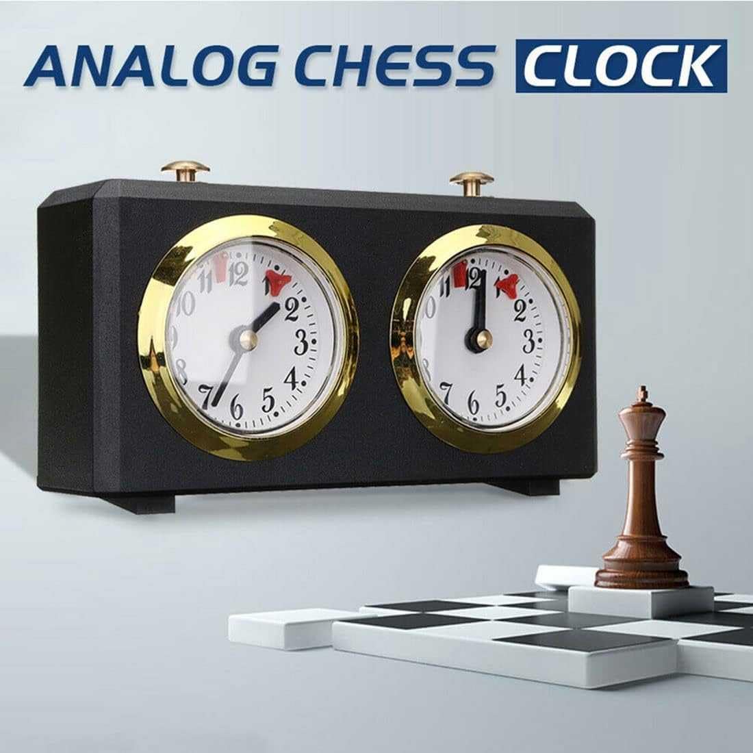 Orologio professionale per scacchi, timer analogico per scacchi, orologio internazionale per scacchi, conto alla rovescia, senza batteria