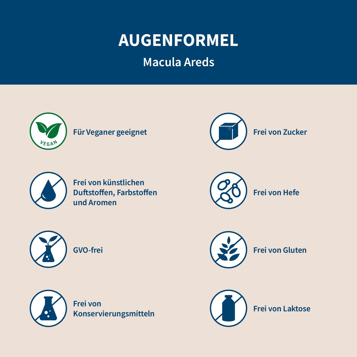 Augenformel Macula Areds - 90 Tabletten - hochdosiert - Trägt zum Erhalt einer normalen Sehkraft bei.