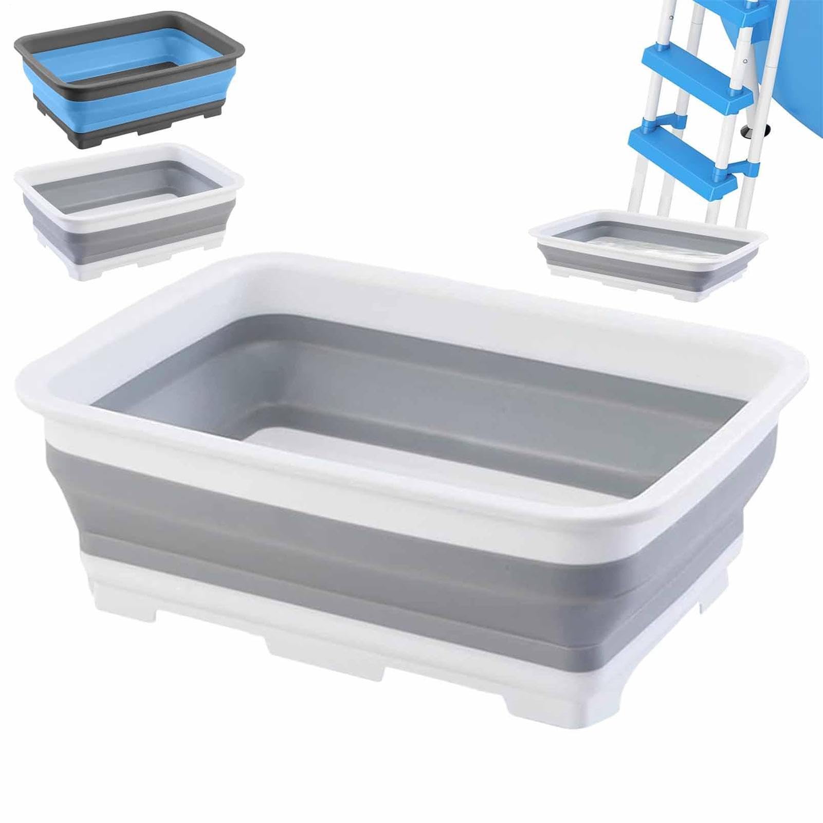 Pediluvi Portatili Per Piscine, Vaschetta Lavapiedi, Pediluvi Pieghevoli E Antiscivolo, Pediluvio Portatili Per Piscine Fuori Terra, Spa, Idromassaggi