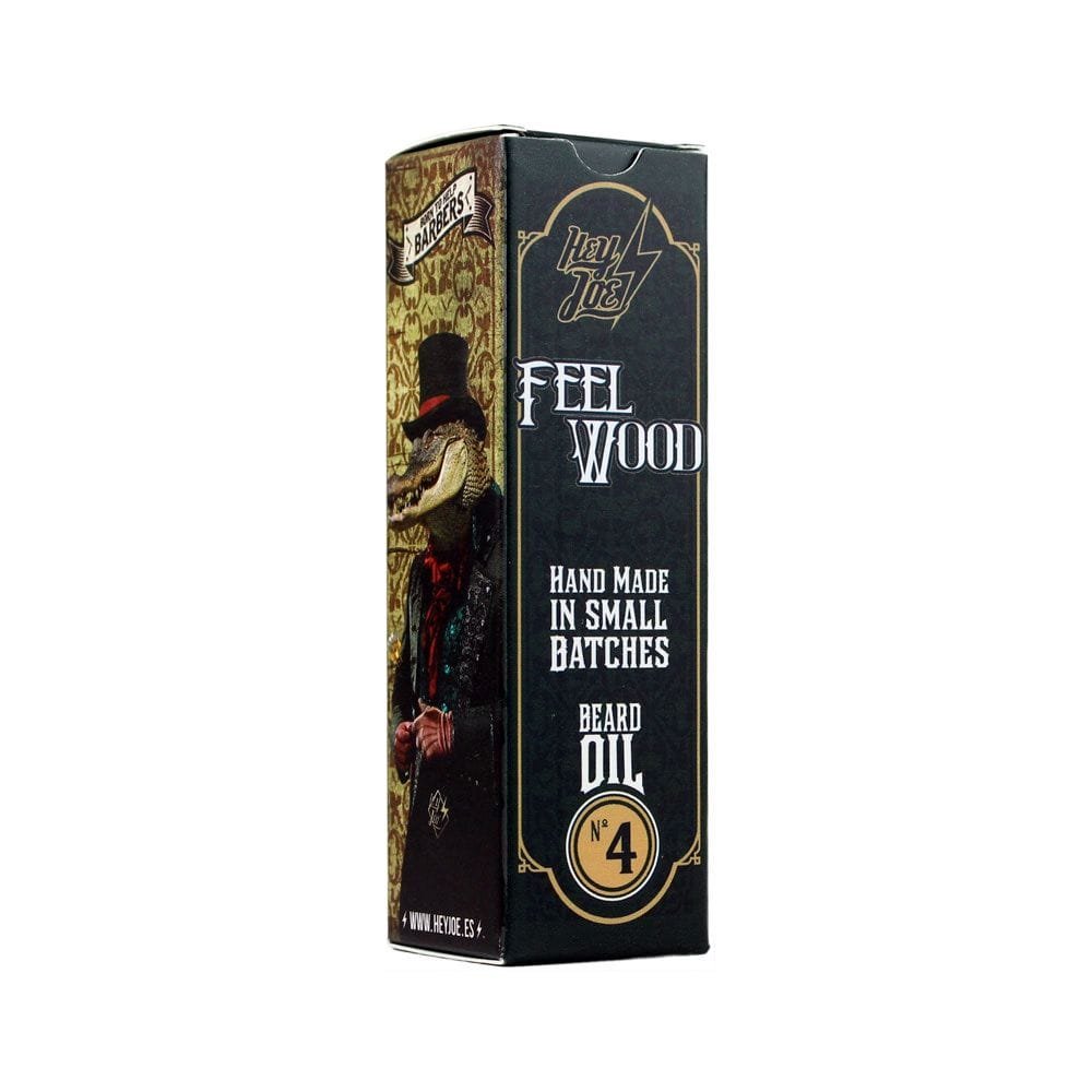 HEY JOE! Beard Oil Nº 4 Feel Wood | Naturalny i orzeźwiający olejek do brody dla mężczyzn o zapachu drewna cedrowego i jałowca – pielęgnacja brody dla zdrowej brody – olejek do brody 30 ml