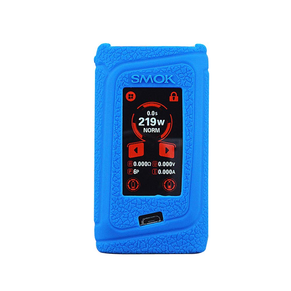 DSC-Mart Texture Case for SMOK Morph 219W Box Mod Protective Silicone Rubber Sleeve Cover Shield Wrap Darkblue