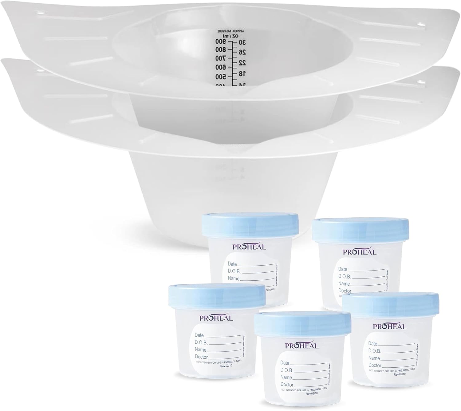 ProHeal 2 Urine Hats for Toilet & 5 Urine Specimen Cups Industrial & Scientific