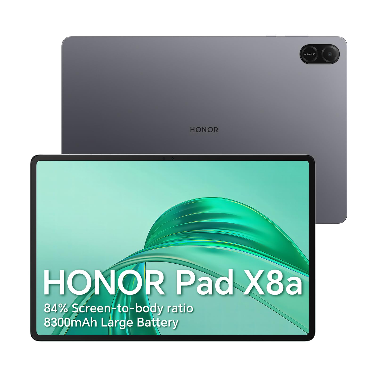 HONOR Pad X8a Tablette 11 Pouces | Écran FullView 90 Hz Anti-Fatigue, Batterie 8300 mAh, Corps métal Fin 7,25 mm, 4 Haut-parleurs | Snapdragon 680, MagicOS 8.0 | 4 Go+128 Go (Extensible 1 to), Gris