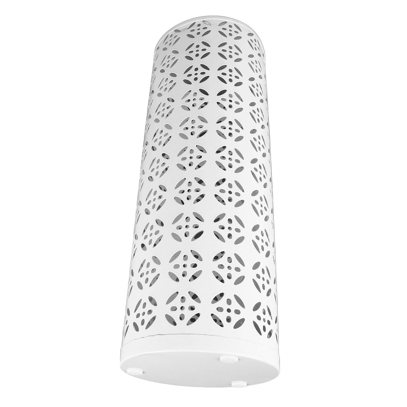 Porte-parapluie en Métal sur Pied Rond et Creux pour Entrée, Blanc