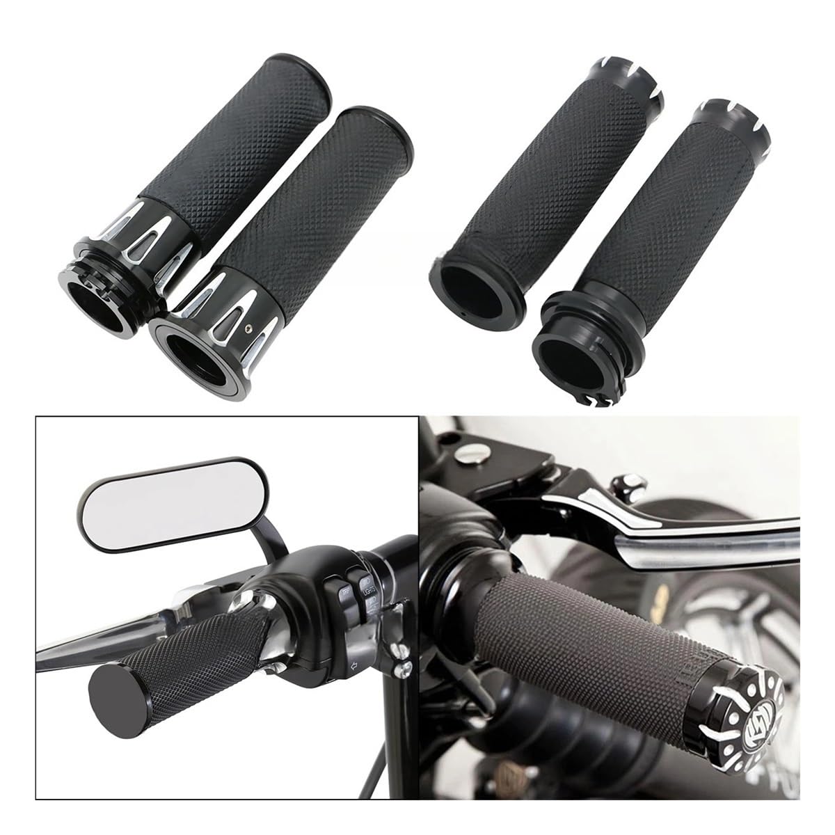 Cubierta De Empuñaduras De Manillar para Ha&rley Sportster XL883 XL 883 1200 Iron Custom Superlow Forty Eight Special Roadster Nightster Puños de Manillar de Moto