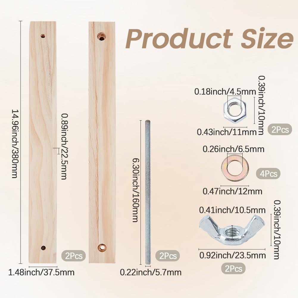 GORGECRAFT Prensa de Bambú de 380mm Encuadernación de Libros Herramienta Perforadora de Madera Cuna Encuadernación Kit de Encuadernación Manual Suministros Portátiles Encuadernación Aficionados A Las