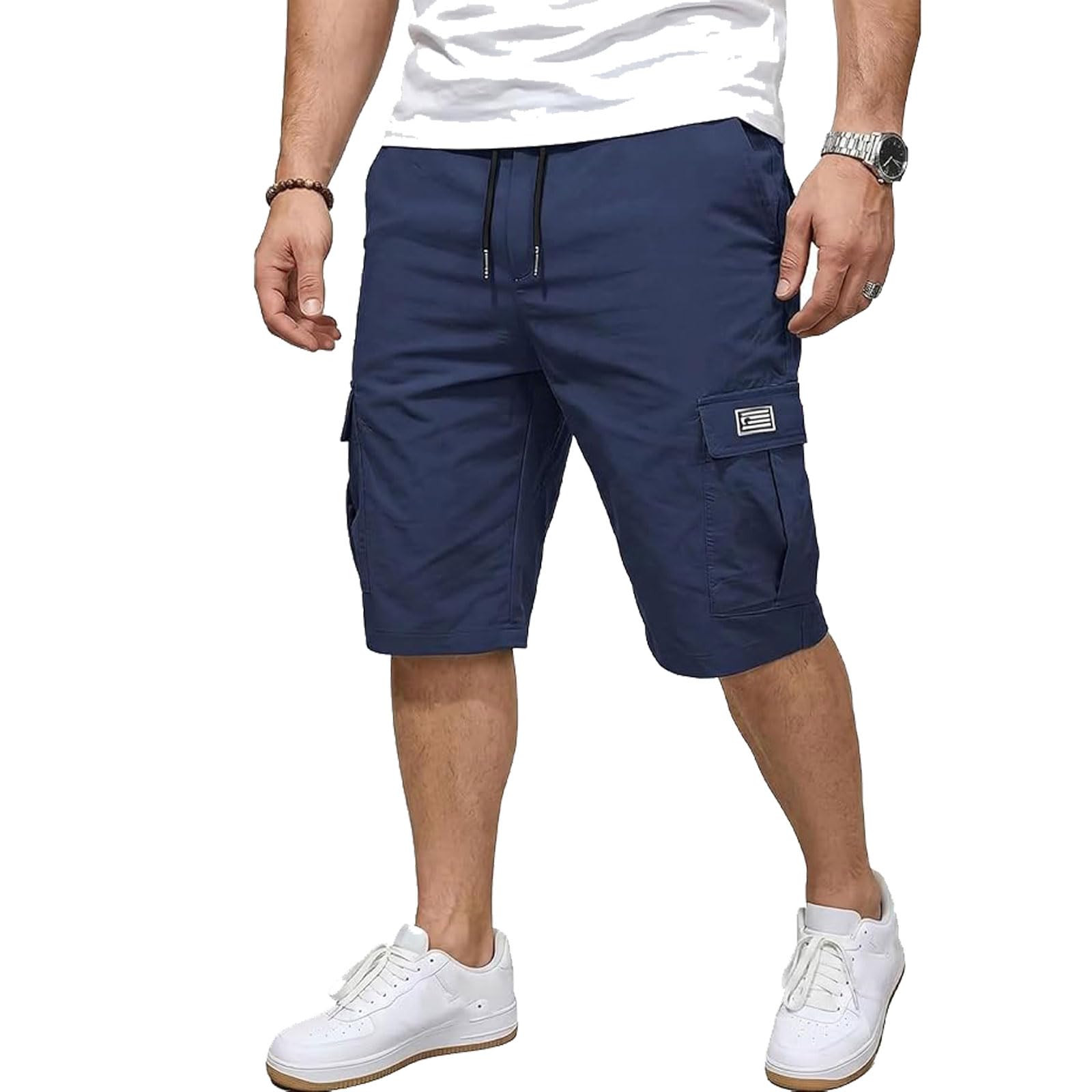 Men's Sport Cargo Shorts - 2026 New Men’s Casual Tactical Style Drawstring Stretch Cargo Shorts — view 11