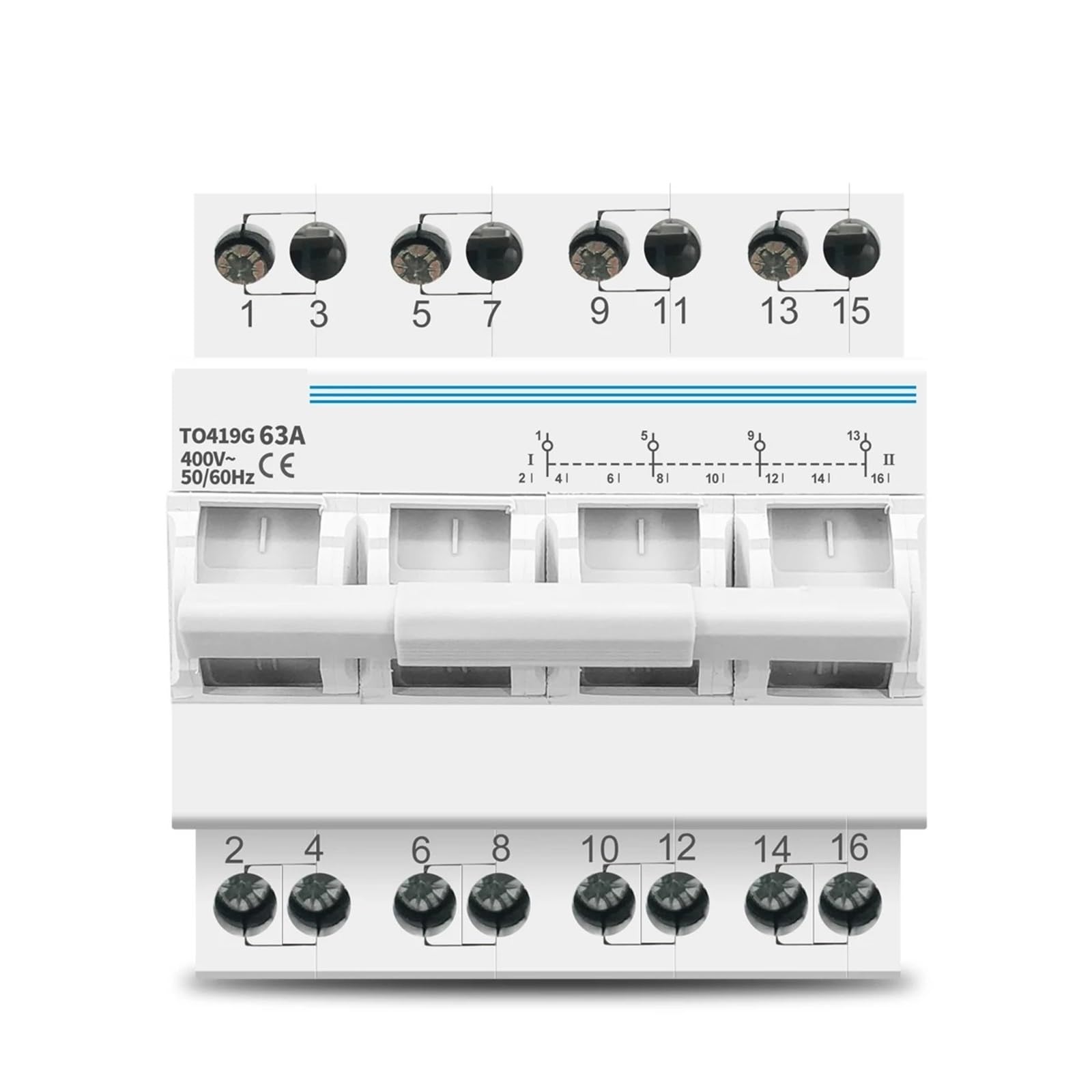 Disjoncteur MTS 4P 63A pour sécuriser l'inversion de source manuelle - 7