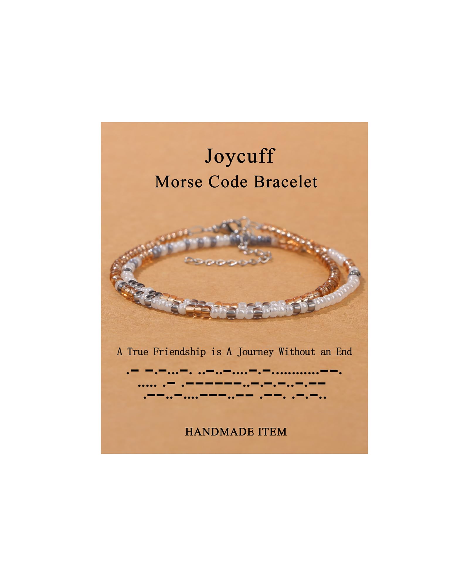 JoycuFF Inspirational 𝐌𝐨𝐫𝐬𝐞 𝐂𝐨𝐝𝐞 𝐁𝐫𝐚𝐜𝐞𝐥𝐞𝐭𝐬 for Women Funny Jewelry Birthday Valentines Gifts for Her Mother Aunt Daughter Sister