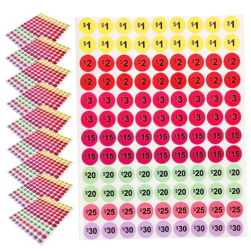 HAPINARY Self Adhesive Small Stickers 10 Sheets Sale Pricing Stickers for Supermarket