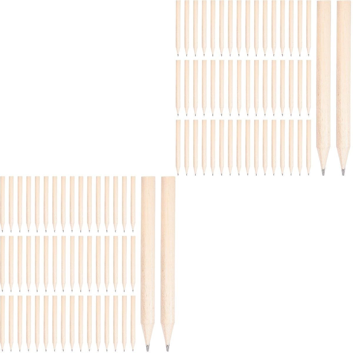 100 matite corte per bambini, mini matite affilate, matite rotonde, corte, piccole, mini matite in legno