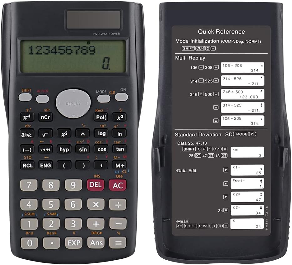 Scientific Calculator, Engineering Calculator with 240 Function, 2-Line ...