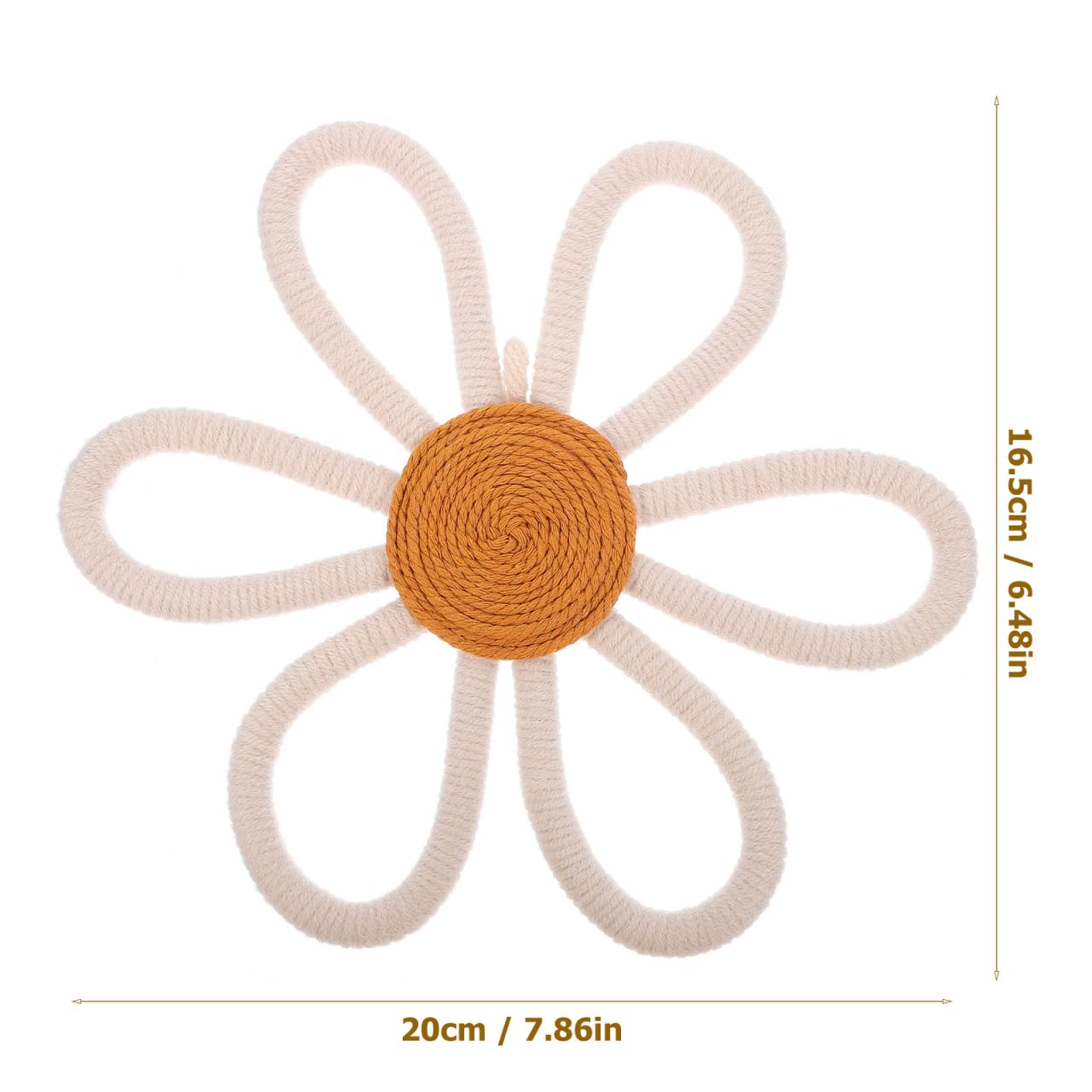 Toyvian Bohemian Daisy Woven Floral Wall Decor for Kids Nursery Girls Room Decorative Flower Hanging Art 8X6.5 Inch - Image 2