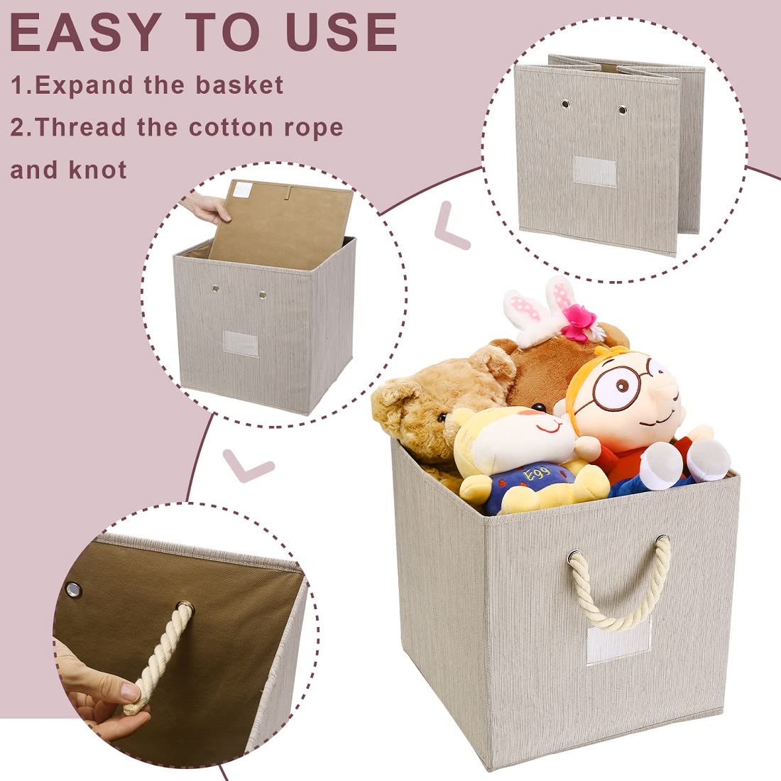 おすそ分けフルセット（BOXなど） Amazon｜ファブリックキューブストレージボックスセット 13 x 13