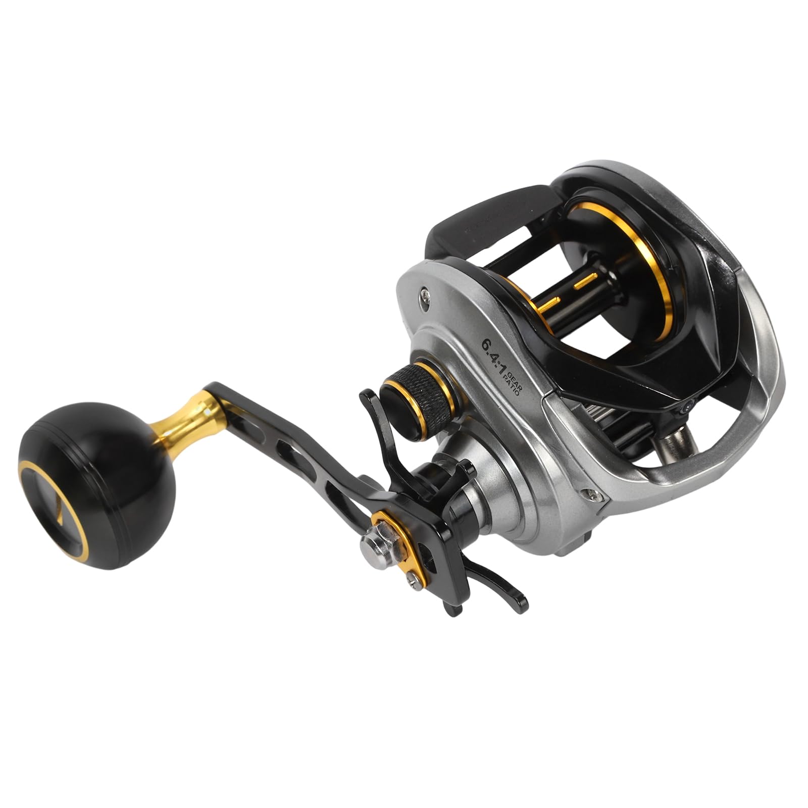 Baitcaster Reels,6.4:1 Gear Ratio with 33 Lb Max Drag, 8+1 Stainless Steel Bearing, Baitcasting Fishing Reels for Sea Bass and Mandarin Fish for Fresh Water or Salt Water