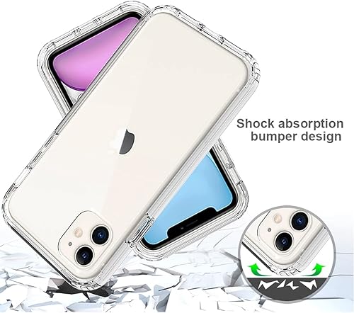 Miniatura 7 de Funda compatible con iPhone 11 de 6.1 pulgadas (2019), iPhone 11 para niñas y mujeres, cuerpo completo, a prueba de golpes, transparente, suave,