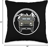 Vista 4 de UAZ Buchanka 452 Offroad Minivan Geländewagen Buchanka UAZ 452 Off-Road 4x4 Minivan - Almohada de campamento, 16 x 16 pulgadas, multicolor