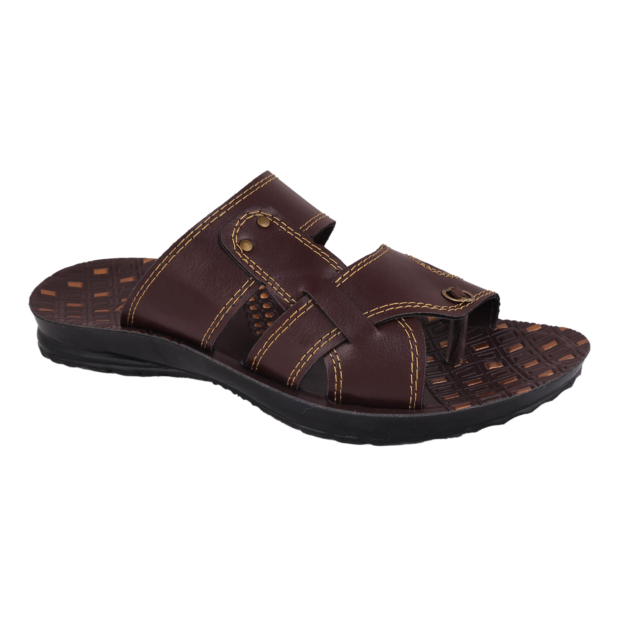 Aedee Men Classic Ultra Soft Synthetic Chappal For Ethnic Dresses and Casual Wear with PU Sole Chappal For Men (PG-03_BRN8) (B0CY5GDRBK) Amazon Price History, Amazon Price Tracker
