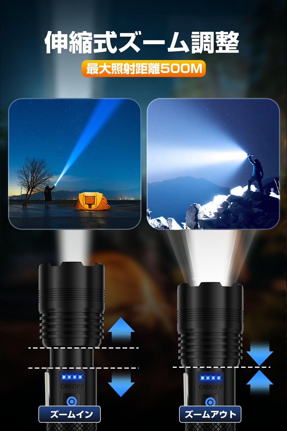 マグライト 1000 Amazon.co.jp: 懐中電灯 ledライト 強力 【Type-C充電式