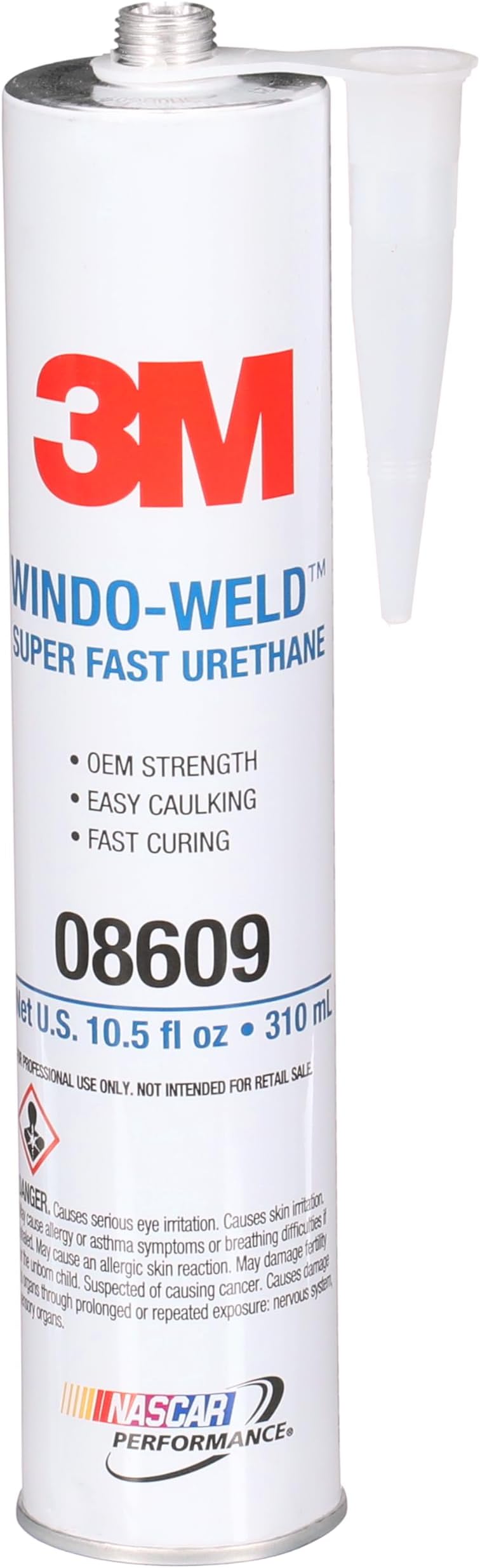 Window-Weld Urethane Windshield Adhesive, 08609, 10.5 fl oz Cartridge, Black
