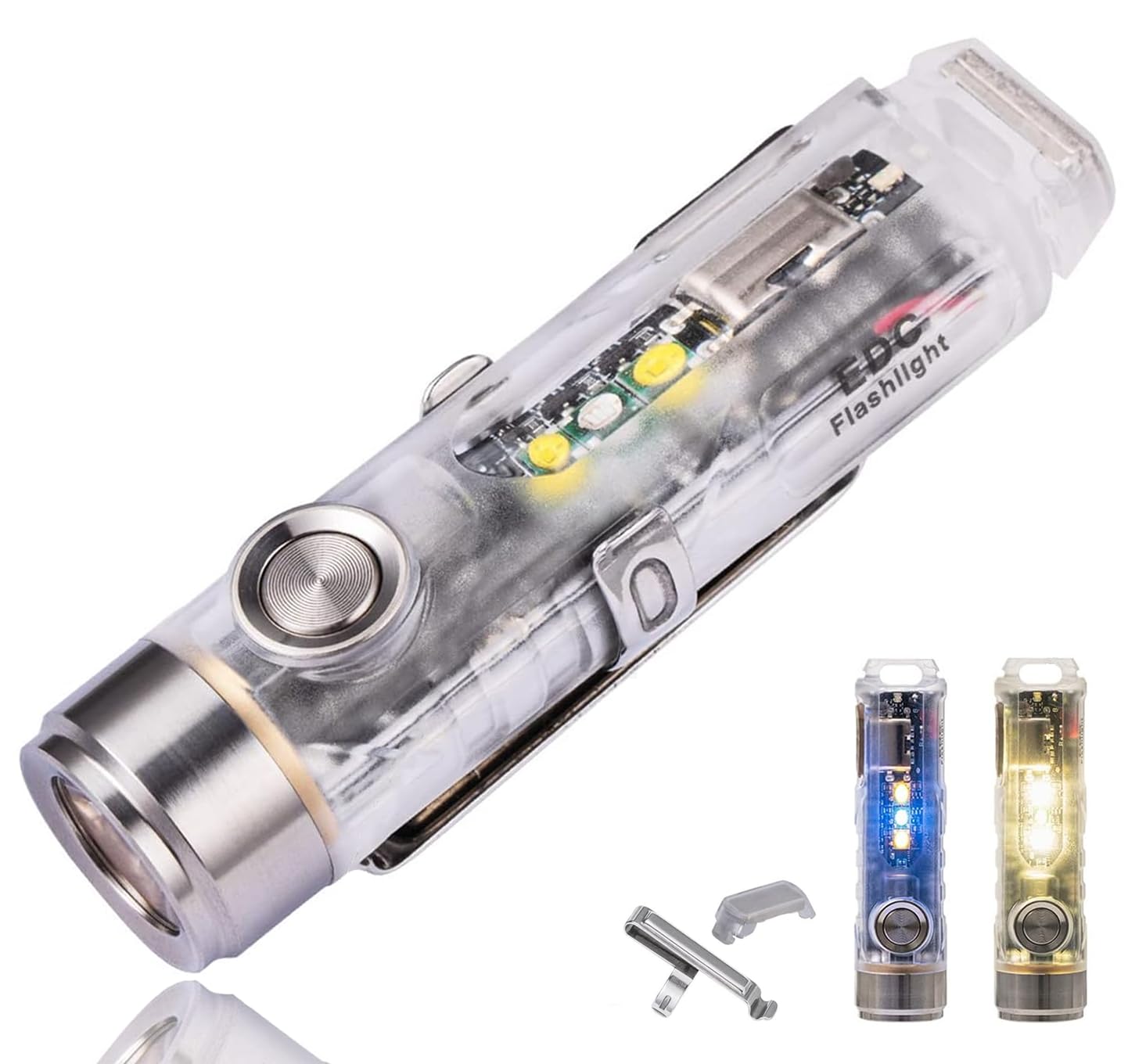 RovyVon G4 Aurora A8 USB-C LED Keychain Flashlight, Momentary On, Lock Mode, Max 650 High Lumen Super Bright with EDC Mini Size, USB-C Rechargeable,8 Modes,Gift for Checking,Reading(365nm/White)-image-33