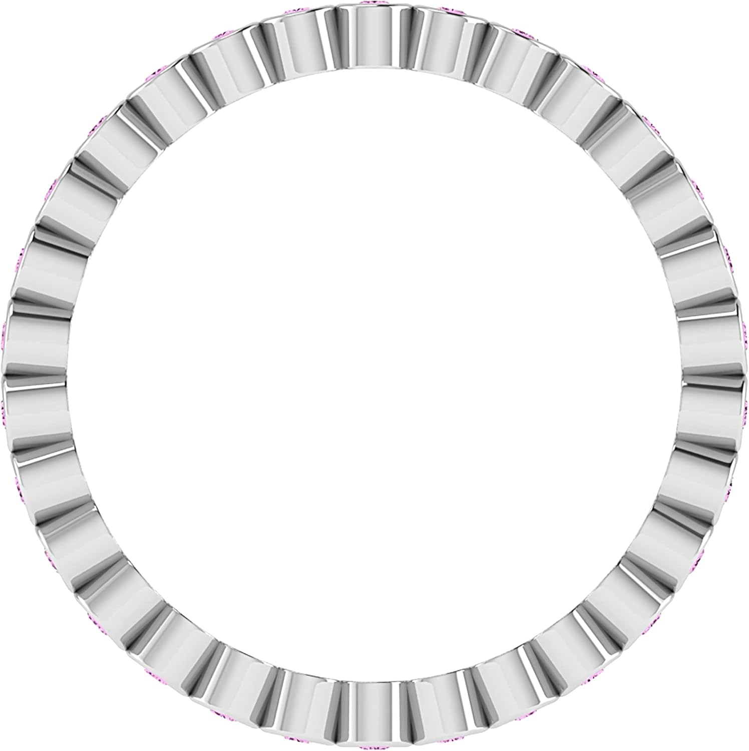 Dazzlingrock Collection Round White Diamond Bezel-Set Stackable Eternity Wedding Band for Women in 10K Solid Gold, Ring Size 6.5