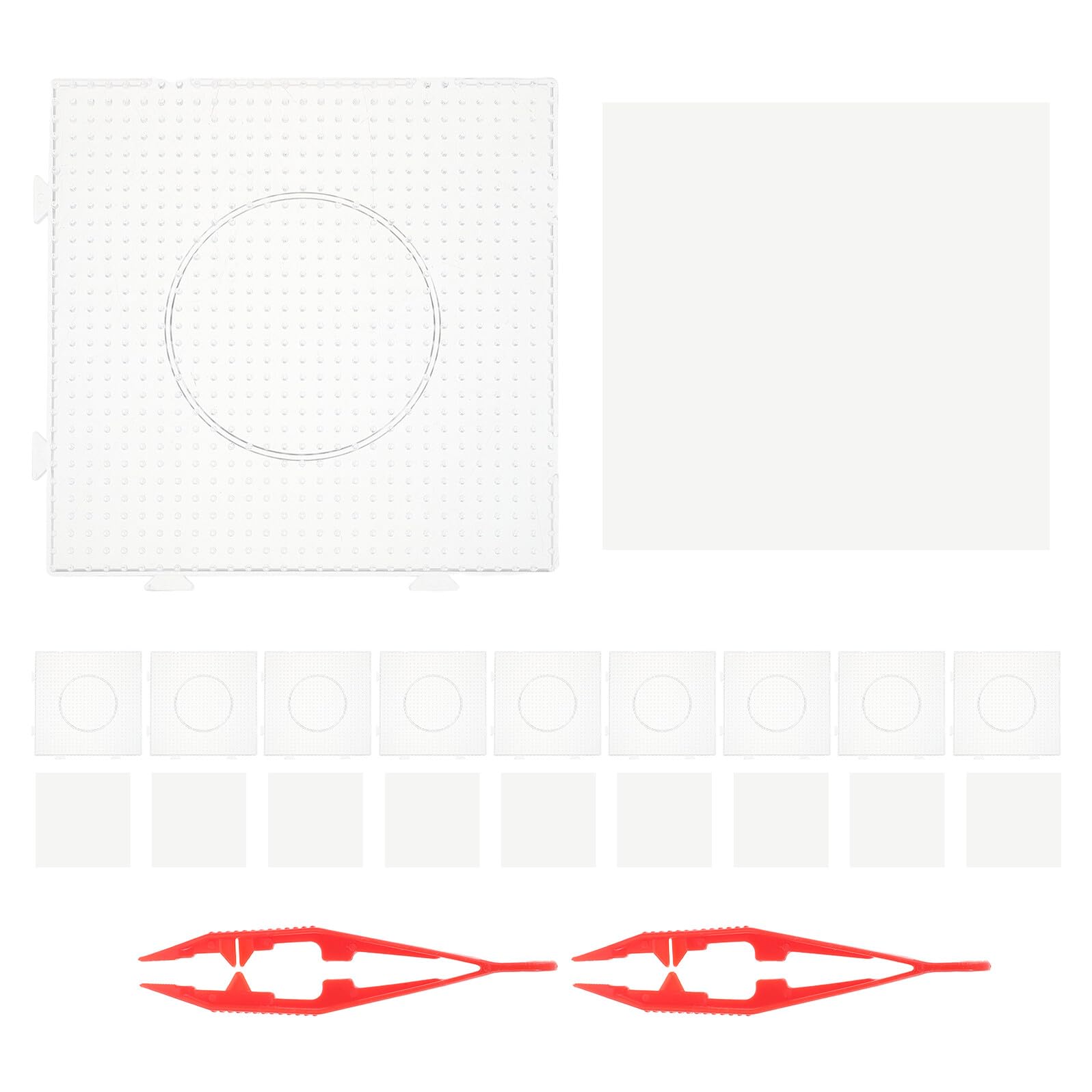 Perles à repasser kit complet plastique transparent avec plaques et accessoires DIY