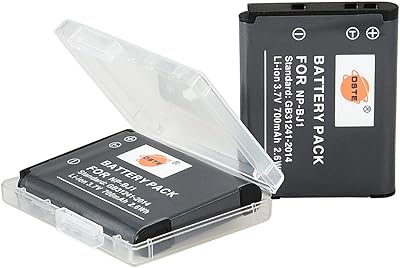 DSTE Replacement for 2X NP-BJ1 Li-ion Battery Compatible Sony DSC-RX0 RX0 II DSC-RX0M2 Digital Camera Compatible Nikon EN-EL19