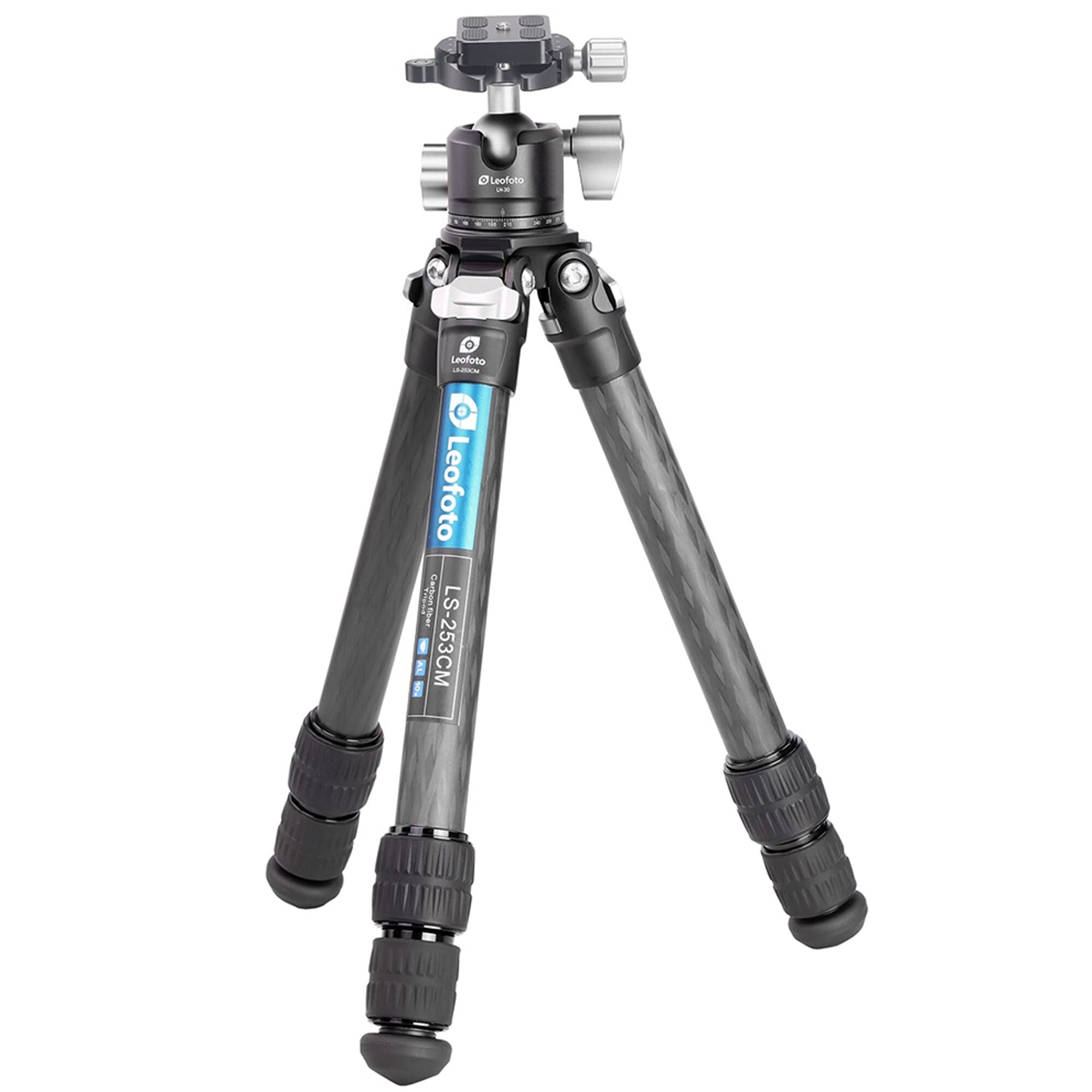 Leofoto Ranger - Statyw węglowy z głowicą kulową - lekki - nogi regulowane pod 3 kątami - idealny do fotografii makro - LS-253CM+LH-30