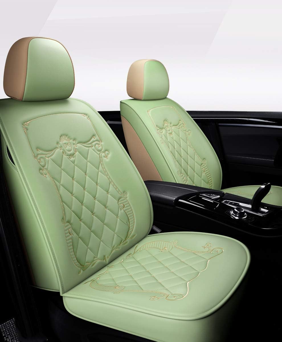 Mint Green Leather Car Seat Covers 
