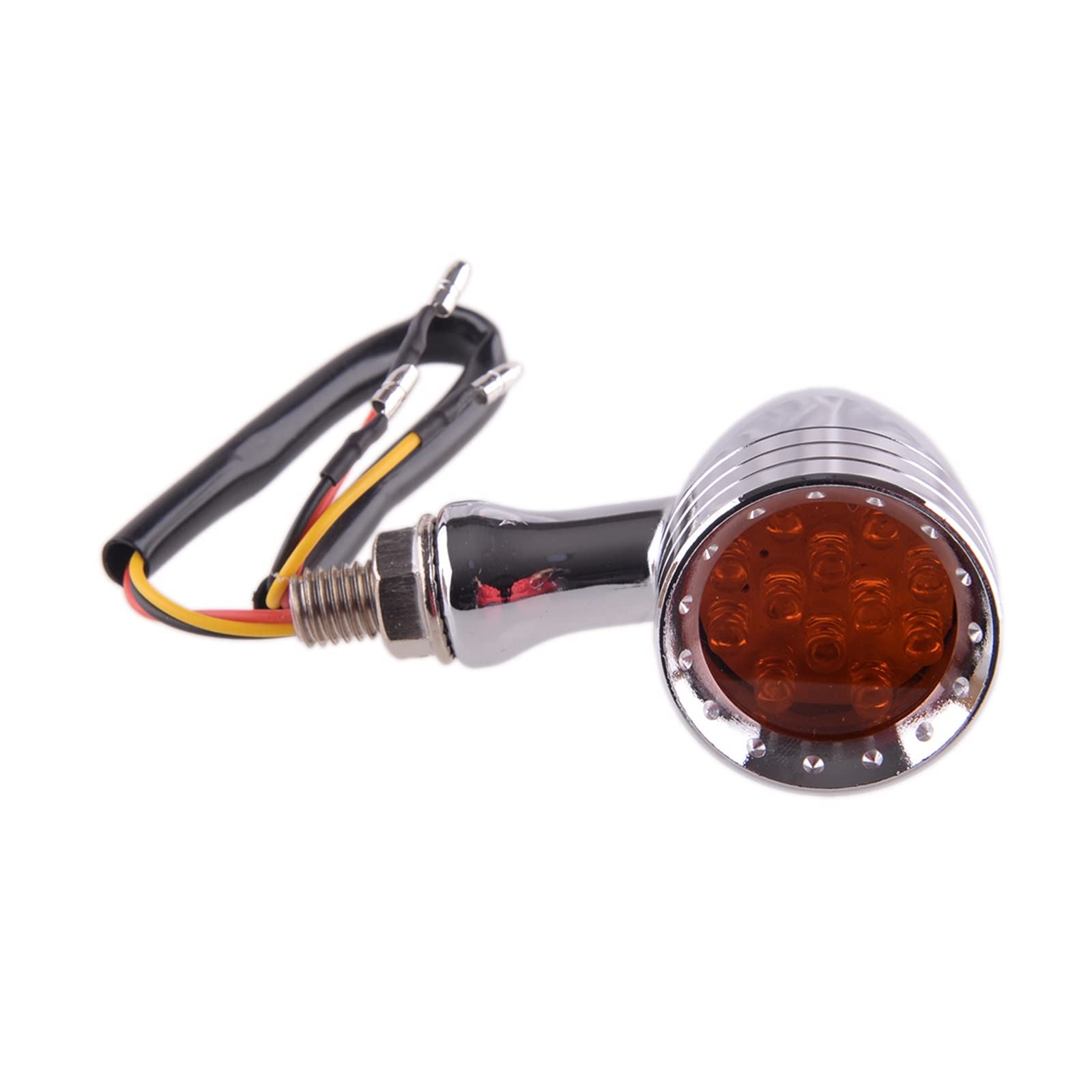 Oświetlenie tablicy rejestracyjnej 4 Szt. 12V Uniwersalny Bursztynowy LED Motocykl Bullet Włączony Kierunkowskaz Lampa Tylna Kierunkowskaz