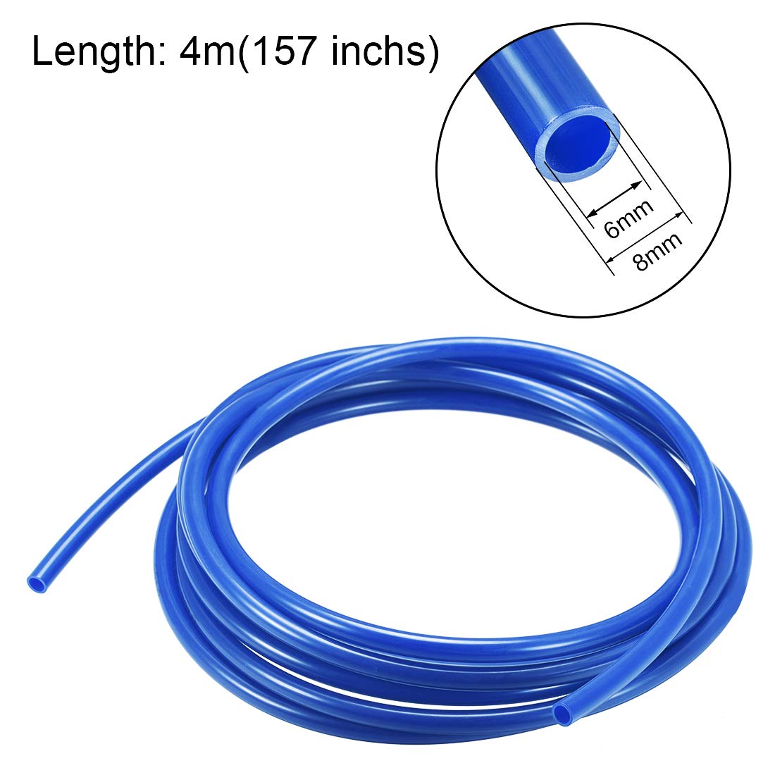 SOURCING MAP Nylon Ligne Tuyau Tube 2mm ID X 4mm OD 5mm PA12 Nylon Tube Pour