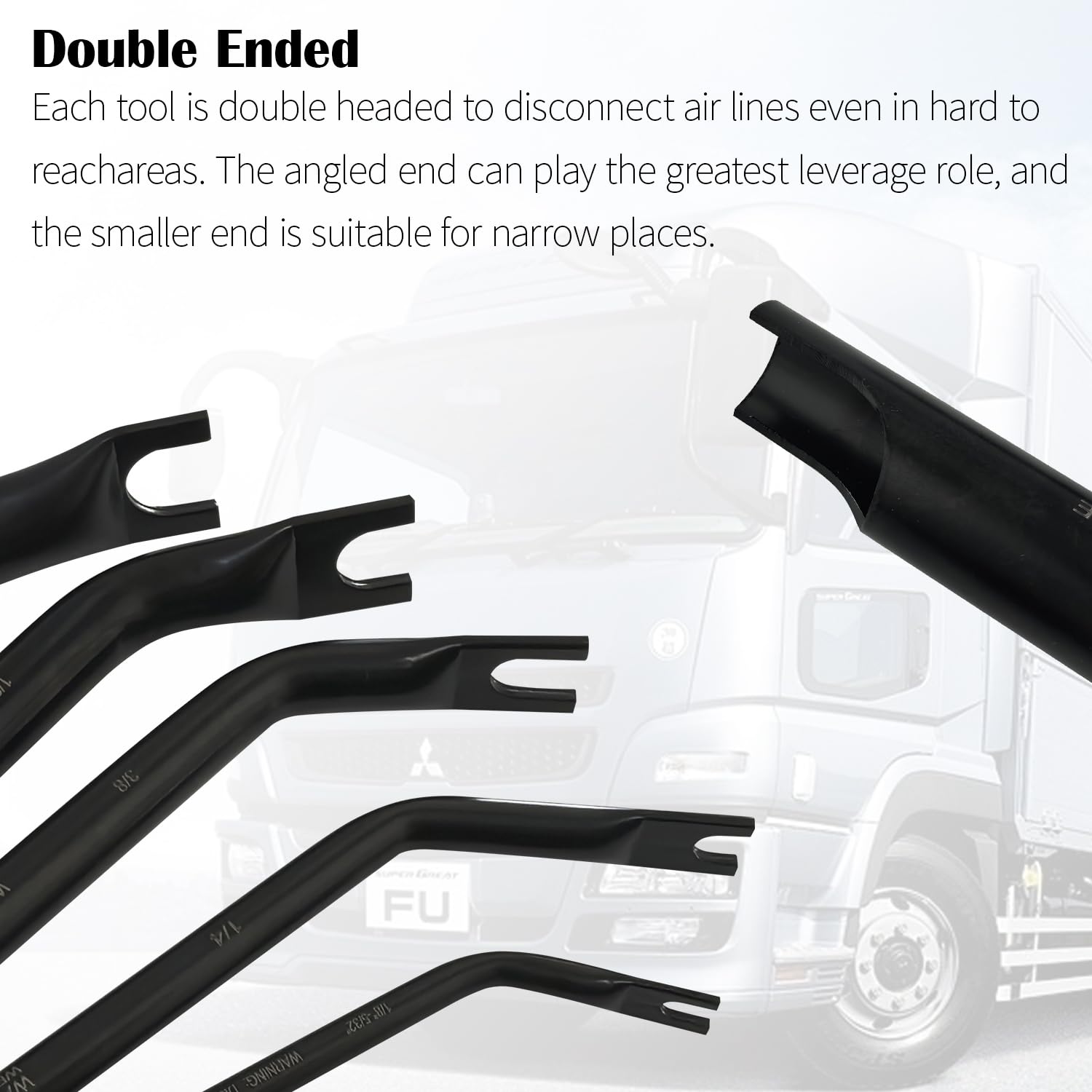 42400 5 Pieces Air Line Disconnect Tool, Heavy Duty Truck Tools, Efficient Double Ended for Truck air Systems