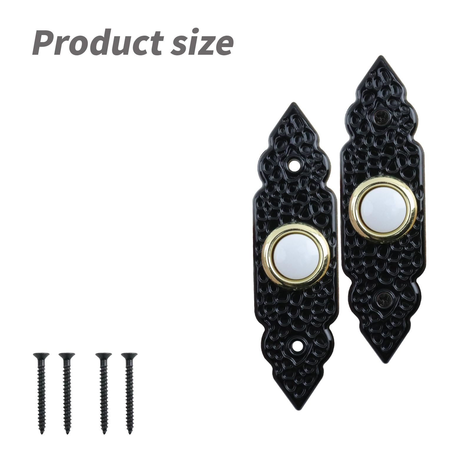 Crapyt Door Bell Button Only, 3.82"×1.06"×0.94" Black