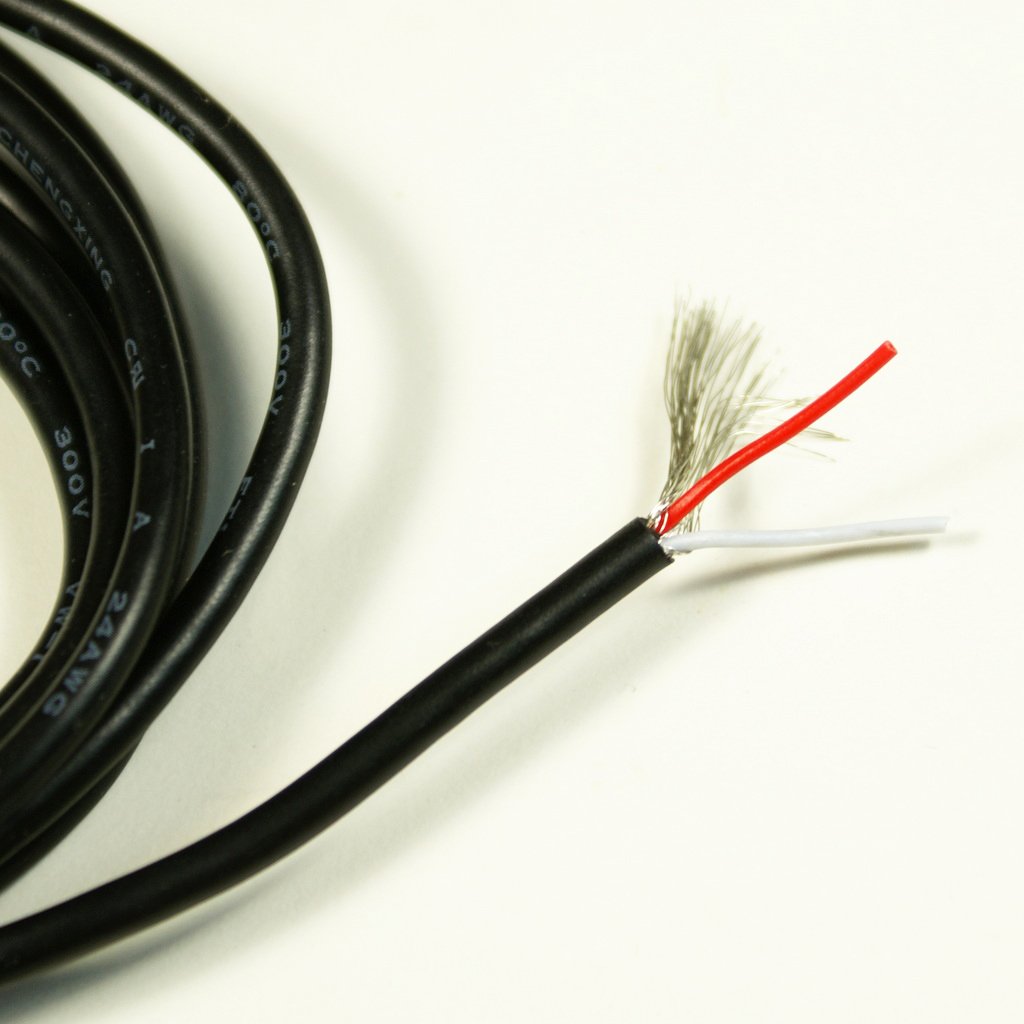 Shielded 2-Conductor Guitar Circuit Wire hookup wire 6-Foot 24 AWG