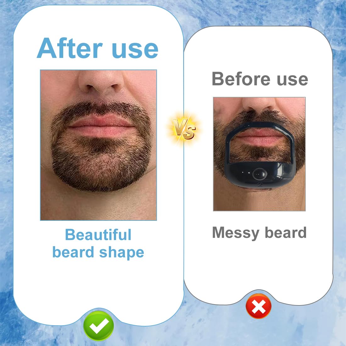 Pettini per barba e baffi da uomo 5pc Modelli per Styling Barba, Modelli per Styling Barba, Pizzetto Modello da Barba, Modello per lo Styling Della Barba, Modelli da Barba da Uomo