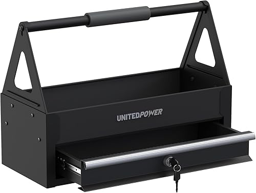 UNITEDPOWER Práctica caja de herramientas con 1 cajón, bandeja portátil de metal con mango de agarre cómodo, organización de herramientas para el disponible en Yaxa Costa Rica