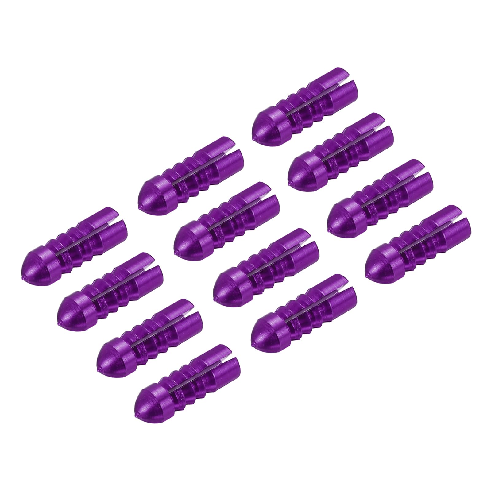 PATIKIL Dart Flight Protectors, 12 Pack Aluminum Alloy Dart Wing Savers Fixed 90 Degrees Wing Corrector for Steel & Plastic Flights, Purple
